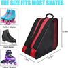 Peyorom Skate Bags, Great for Roller Skates, Ice Skates, Quad Skates, Inline Skates, Rollerblade, Figure Skates, Ice Hockey Skate - Skate Accessories for Kids and Adults (2pcs Blue + Rose) view 2