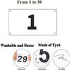 Kyzistn 1-50 Running Race Bibs Large Numbers with Safety Pins for Marathon Race Events- Tyvek Tearproof Waterproof (7X4Inch) view 3