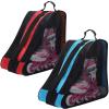 Peyorom Skate Bags - Roller, Ice, Quad, Inline & Figure Skates - 2pcs Blue + Red view 1