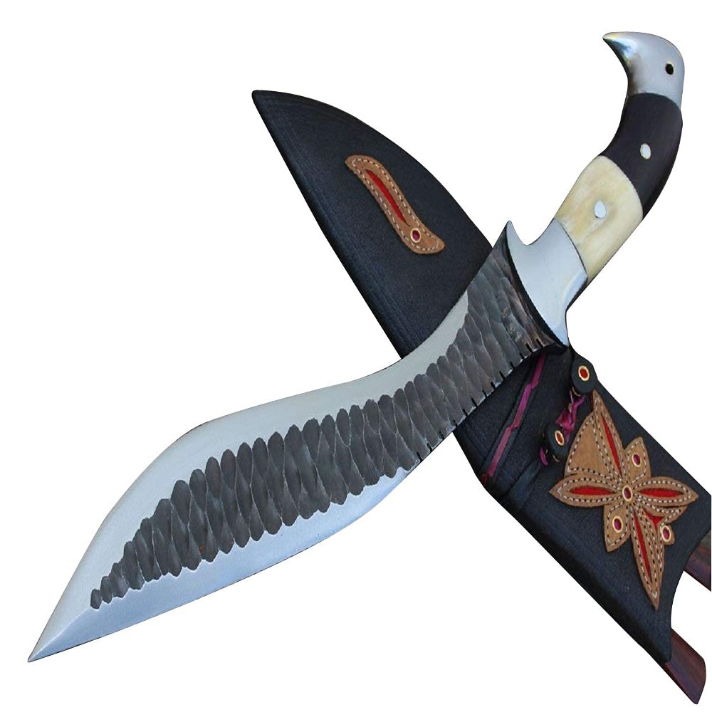 EGKH - 12 Inches Eagle Survival Rust Free Kukri - Modify Custom Made Khukuri - Best survival Handmade Tools Knife - High Carbon Steel Real working Blade