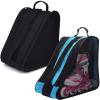 Peyorom Skate Bags, Great for Roller Skates, Ice Skates, Quad Skates, Inline Skates, Rollerblade, Figure Skates, Ice Hockey Skate - Skate Accessories for Kids and Adults (2pcs Blue + Black) view 1
