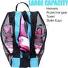 Peyorom Skate Bags, Great for Roller Skates, Ice Skates, Quad Skates, Inline Skates, Rollerblade, Figure Skates, Ice Hockey Skate - Skate Accessories for Kids and Adults (2pcs Blue + Black) view 3