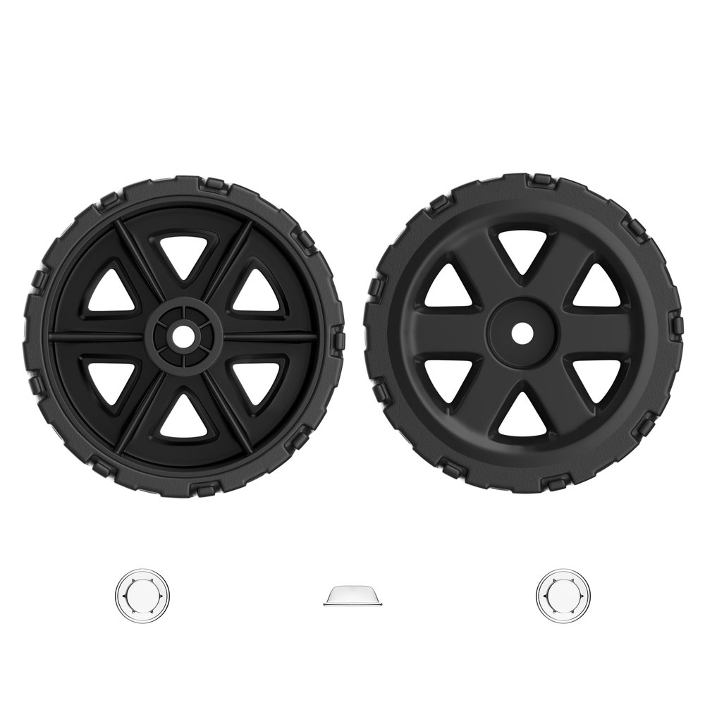 4 inch Cooler Wheels,Fits 5 Gal Beverage Rollers, Ice Cube 60/70 qt Rollers,Cooler Wheel Replacement Kit(Black, 2 Pack)