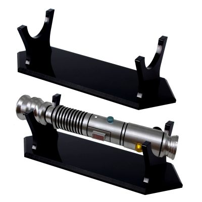 WANLIAN Lightsaber Stand Knife Stand Acrylic Desktop Lightsaber Display Stand Sword Stand Holder Decorative Sword Stand Display Stand For saber, dagger, sword display(All black 1 pack)