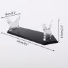 WAN LIAN Light Saber Stand Stylish Geometric Acrylic Light Saber Stand - Crystal-clear laser-cut frame, minimalist desktop display, perfect for collectors (compatible with universal grips) Black 1 pack view 2