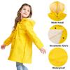 amivoo Kids Rain Jacket - Waterproof Boys Girls Raincoat Yellow Breathable Hooded Rain Coat for Girls Boys Toddler (Yellow, XL/7-8) view 4