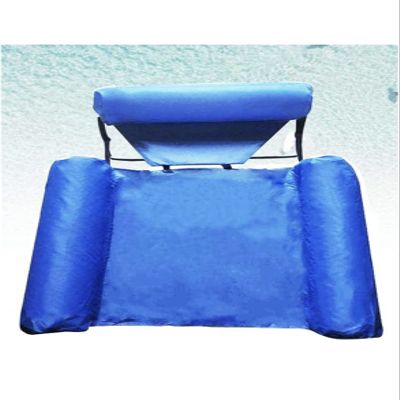 Swimming Pool Float Chair Inflatable Water Chairs for Adult, Pool Lounger Floating Lounge Foldable Seats Portable Lazy Water Floats Bed for Summer Beach Swimming Pool Party (Blue)