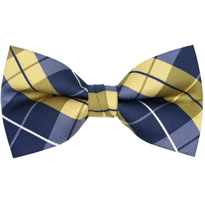OCIA Mens Plaid Pattern Bow Tie Pre-Tied Bowtie for Men and Boys Dark Yellow Navy