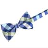 OCIA Mens Plaid Pattern Bow Tie Pre-Tied Bowtie for Men and Boys Blue White Green view 2