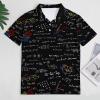 Physics Equations Printed Men's Polo Short Sleeve T-Shirt Classic Standard-Fit Shirt view 3