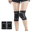 SUJAYU Knee Pads for Women, Dance Knee Pads Wrestling Knee Pads Basketball Knee Pads Volleyball Knee Pads for Women, Knee Protector Soft Knee Pads for Work (Black + White, M) view 1