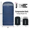 HiZYNICE Sleeping Bag Zero Degree Sleeping Bags for Adults Big and Tall Winter Cold Weather Camping XXL Extra Large Wide,Navy Blue Left Zip,90" x 39" view 2