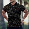 Physics Equations Printed Men's Polo Short Sleeve T-Shirt Classic Standard-Fit Shirt view 2