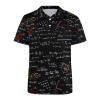 Physics Equations Printed Men's Polo Short Sleeve T-Shirt Classic Standard-Fit Shirt view 4