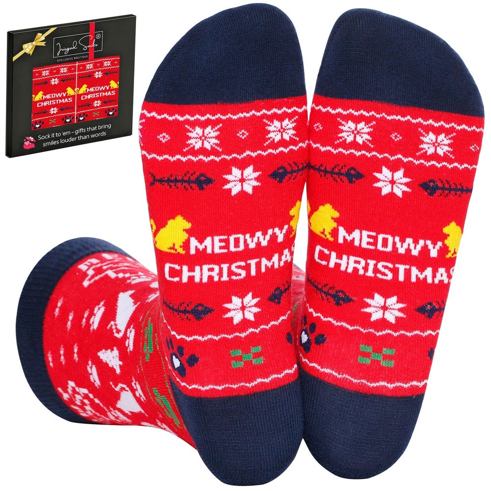 IRISGOD Funny Christmas Socks for Men & Women - Novelty Xmas Gifts - Cool Stocking Stuffers