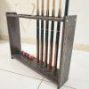 Bathrena 12 Holes Pool Cue Rack w/Billiard Triangle Billiard Racks Display Floor Pool Cue Storage Floor Stand Billiard Stick Rack Cues for Indoor Bars Sports Venues view 2