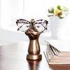 Abbott Collection Home and Office Dcor - Cat Face Eyeglass Holder- Cute Desk Accessories and Gifts for Cat Lovers - Bronze Resin, 6"H view 2