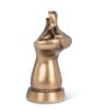Abbott Collection Home and Office Dcor - Cat Face Eyeglass Holder- Cute Desk Accessories and Gifts for Cat Lovers - Bronze Resin, 6"H view 3