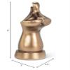 Abbott Collection Home and Office Dcor - Cat Face Eyeglass Holder- Cute Desk Accessories and Gifts for Cat Lovers - Bronze Resin, 6"H view 4