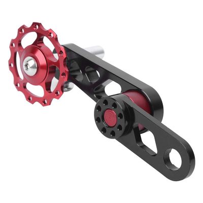 Rear Chain Tensioner, Single Speed Aluminum Alloy Adjuster Guide Wheels Bike Chain Guide, for Bike Bike Parts Folding Bike Cycling Parts