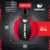 PROLAST Wrecking Ball Heavy Punching Bag for Adults, Hook and Uppercut, Body Snatcher, Boxing, MMA, Muay Thai Training Equipment, Unfilled, 65 lbs, New Edition Red and Black view 4