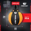 PROLAST Wrecking Ball Heavy Punching Bag for Adults, Hook and Uppercut, Body Snatcher, Boxing, MMA, Muay Thai Training Equipment, Unfilled, 65 lbs, New Edition Yellow and Black view 4