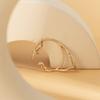 1 Pair Gothic Elf Ear Cuffs Earrings Fairy Cat Ear Wrap Fake Cartilage Climber Halloween Cosplay Party Statement Non-Pierced Punk Jewelry for Women -Gold view 3