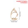 1 Pair Gothic Elf Ear Cuffs Earrings Fairy Cat Ear Wrap Fake Cartilage Climber Halloween Cosplay Party Statement Non-Pierced Punk Jewelry for Women -Silver view 2