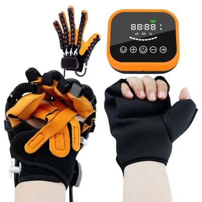 JIONET Self-Training Rehabilitation Robot Gloves, Air Pressure Hand Splint Orthosis Two-Handed Confrontation Training Device for Stroke Hemiplegia Patients (Color : Left Hand, Size : Small)