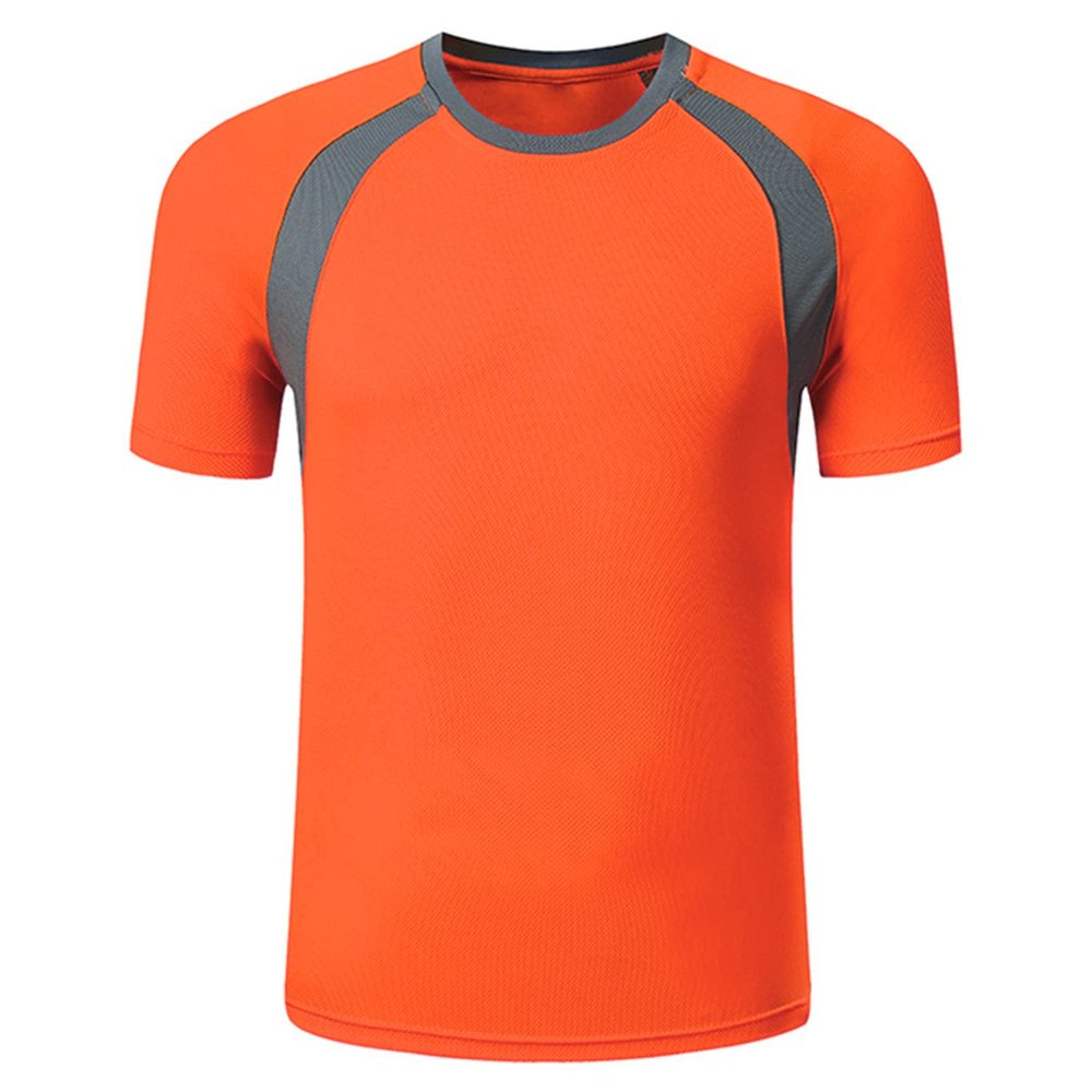 TiaoBug Kids Boys Rash Guard Swim Shirt UPF 50+ Sun Protection Short Sleeve Swimming Top Quick Dry Athletic Sun Shirts Orange 3-4 Years