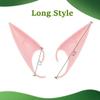 YANZHAN 15 Pair Fairy Pixie Elf Ears for Cosplay Halloween Christmas Any Themed Party - Pink Complexion, Long Style view 3