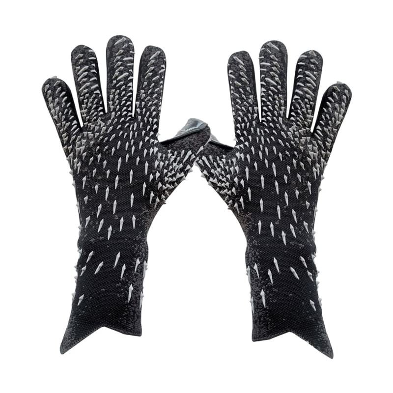 Yuly Goalkeeper Gloves Strong Grip Goalie Soccer Glove Football with Finger Support Size 6/7/8/9/10 Kids Youth Adults Black