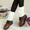 above Socks Cover Womens flap Ladies Boot Warmers Fashion Socks Twist-Knitted short Leg Socks Socks with Black Lace view 2