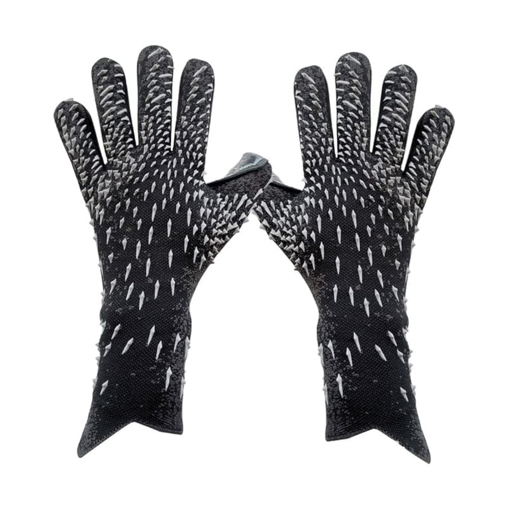 Yuly Goalkeeper Gloves Strong Grip Goalie Soccer Glove Football with Finger Support Size 6/7/8/9/10 Kids Youth Adults Black