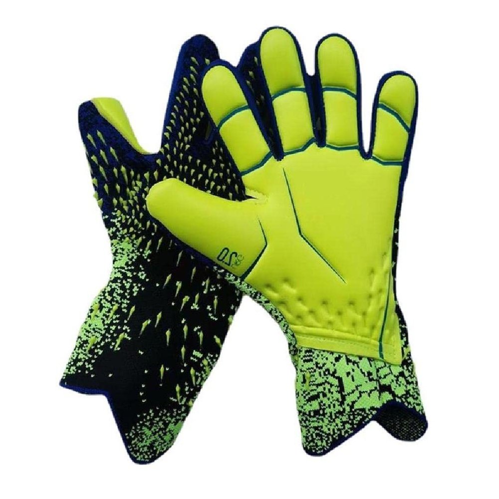 Yuly Goalkeeper Gloves Strong Grip Goalie Soccer Glove Football with Finger Support Size 6/7/8/9/10 Kids Youth Adults Green