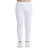 Auranso Toddler Girls Leggings Basic Full Length Cotton Tights Pants White1 4-5T view 1