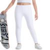 Auranso Toddler Girls Leggings Basic Full Length Cotton Tights Pants White1 4-5T view 2