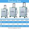 Sadnyy 3 Pieces Clear Luggage Cover PVC Suitcase Luggage Protector for 20" 24" 28" Luggage Waterproof Cover(Fluorescent Green Border,Regular Style) view 2
