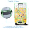 Sadnyy 3 Pieces Clear Luggage Cover PVC Suitcase Luggage Protector for 20" 24" 28" Luggage Waterproof Cover(Fluorescent Green Border,Regular Style) view 4