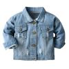 Button Jacket Top Boys Jeans Toddler Coat Kids Baby Jacket Down Denim Pocket Girls Tween Girls (Blue, 18-24 Months) view 1