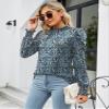 LUYAA Long Sleeve Shirts Basic Tops for Women Floral Print T Shirts for Women Graphic Womens Fall Tops Blue Floral M view 2