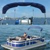 Bimini Top Boot Cover for 3 Bow Boat Support Top - 600D Waterproof Canopy Storage Organization Accessories for Snow Rain Dust Proof (91"-103" W) view 4