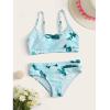 Infant Baby Girl Summer Tie-Dye Print Suspender Swimwear 2PCS Bikini Swimsuit Swimming Suits 5t (Green, 11-12 Years) view 3