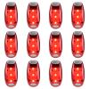 Awpeye 12 Pack Led Safety Light, Safety Light, High Visibility Strobe Running Lights Used for Bicycle, Walking Etc. Clip-On Running Lights Clip to Clothes Strap to Wrist, Bike Or Anywhere (Red) view 1