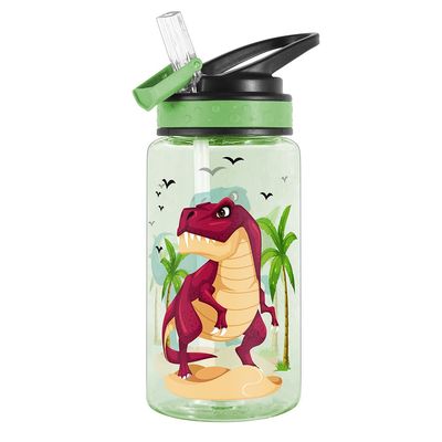 Home Tune 15oz Water Bottle for Kids Girls Boys School, Dinosaur