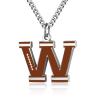 AIAINAGI Football Initial A-Z Letter Necklace for Men - Football Charm Pendant, Stainless Steel Silver Chain, 22inch Personalized Gift view 1