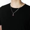 AIAINAGI Football Initial A-Z Letter Necklace for Men - Football Charm Pendant, Stainless Steel Silver Chain, 22inch Personalized Gift view 4