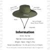 Bucket Hats for Men Women Custom Name Sun Hats Wide Brim Safari Fishing Hats Windproof Uv Protection Hat for Beach Hiking (Style 2) view 2