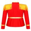 Manyakai Kids Boys Girls Circus Ringmater Coat Marching Band Uniform Carnival Party Tassel Jacket Coat Red 12 Years view 2