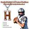 AIAINAGI Football Letter Necklace for Men - Stainless Steel Silver Chain, 22inch Personalized Gift (H) Over 18 years old view 2